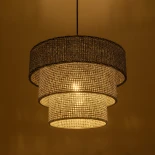 GLOBOSTAR® LEVEL 203-0276 Μοντέρνο Κρεμαστό Φωτιστικό Οροφής με Ντουί 1 x E27 AC 220-240V IP20 - Γκρι - Μ38 x Π38 x Υ30cm