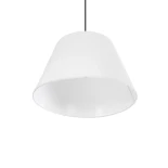 GLOBOSTAR® TRIANGLE 204-0089 Μοντέρνο Κρεμαστό Φωτιστικό Οροφής με Ντουί 1 x E27 AC 220-240V IP20 - Λευκό - Μ35 x Π35 x Υ24cm