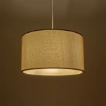 GLOBOSTAR® LOFTY 204-0090 Μοντέρνο Κρεμαστό Φωτιστικό Οροφής με Ντουί 1 x E27 AC 220-240V IP20 - Μπεζ - Μ37 x Π37 x Υ21cm