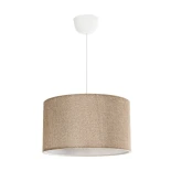 GLOBOSTAR® LOFTY 204-0090 Μοντέρνο Κρεμαστό Φωτιστικό Οροφής με Ντουί 1 x E27 AC 220-240V IP20 - Μπεζ - Μ37 x Π37 x Υ21cm