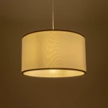 GLOBOSTAR® LOFTY 204-0091 Μοντέρνο Κρεμαστό Φωτιστικό Οροφής με Ντουί 1 x E27 AC 220-240V IP20 - Λευκό - Μ37 x Π37 x Υ21cm