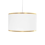 GLOBOSTAR® LOFTY 204-0091 Μοντέρνο Κρεμαστό Φωτιστικό Οροφής με Ντουί 1 x E27 AC 220-240V IP20 - Λευκό - Μ37 x Π37 x Υ21cm