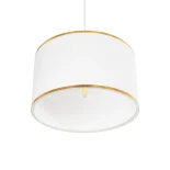 GLOBOSTAR® LOFTY 204-0091 Μοντέρνο Κρεμαστό Φωτιστικό Οροφής με Ντουί 1 x E27 AC 220-240V IP20 - Λευκό - Μ37 x Π37 x Υ21cm