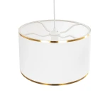 GLOBOSTAR® LOFTY 204-0091 Μοντέρνο Κρεμαστό Φωτιστικό Οροφής με Ντουί 1 x E27 AC 220-240V IP20 - Λευκό - Μ37 x Π37 x Υ21cm