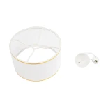 GLOBOSTAR® LOFTY 204-0091 Μοντέρνο Κρεμαστό Φωτιστικό Οροφής με Ντουί 1 x E27 AC 220-240V IP20 - Λευκό - Μ37 x Π37 x Υ21cm