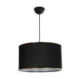 GLOBOSTAR® LOFTY 204-0092 Μοντέρνο Κρεμαστό Φωτιστικό Οροφής με Ντουί 1 x E27 AC 220-240V IP20 - Μαύρο - Μ37 x Π37 x Υ21cm