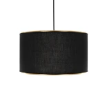 GLOBOSTAR® LOFTY 204-0092 Μοντέρνο Κρεμαστό Φωτιστικό Οροφής με Ντουί 1 x E27 AC 220-240V IP20 - Μαύρο - Μ37 x Π37 x Υ21cm
