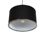 GLOBOSTAR® LOFTY 204-0092 Μοντέρνο Κρεμαστό Φωτιστικό Οροφής με Ντουί 1 x E27 AC 220-240V IP20 - Μαύρο - Μ37 x Π37 x Υ21cm