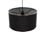 GLOBOSTAR® LOFTY 204-0092 Μοντέρνο Κρεμαστό Φωτιστικό Οροφής με Ντουί 1 x E27 AC 220-240V IP20 - Μαύρο - Μ37 x Π37 x Υ21cm