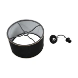 GLOBOSTAR® LOFTY 204-0092 Μοντέρνο Κρεμαστό Φωτιστικό Οροφής με Ντουί 1 x E27 AC 220-240V IP20 - Μαύρο - Μ37 x Π37 x Υ21cm