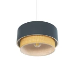 GLOBOSTAR® BIGGIE 204-0094 Μοντέρνο Κρεμαστό Φωτιστικό Οροφής με Ντουί 1 x E27 AC 220-240V IP20 - Μπλε & Μπεζ - Μ30 x Π30 x Υ17cm