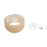 GLOBOSTAR® BIGGIE 204-0096 Μοντέρνο Κρεμαστό Φωτιστικό Οροφής με Ντουί 1 x E27 AC 220-240V IP20 - Μπεζ - Μ30 x Π30 x Υ17cm
