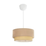 GLOBOSTAR® BIGGIE 204-0096 Μοντέρνο Κρεμαστό Φωτιστικό Οροφής με Ντουί 1 x E27 AC 220-240V IP20 - Μπεζ - Μ30 x Π30 x Υ17cm