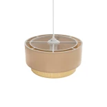 GLOBOSTAR® BIGGIE 204-0096 Μοντέρνο Κρεμαστό Φωτιστικό Οροφής με Ντουί 1 x E27 AC 220-240V IP20 - Μπεζ - Μ30 x Π30 x Υ17cm