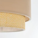 GLOBOSTAR® BIGGIE 204-0096 Μοντέρνο Κρεμαστό Φωτιστικό Οροφής με Ντουί 1 x E27 AC 220-240V IP20 - Μπεζ - Μ30 x Π30 x Υ17cm