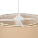 GLOBOSTAR® BIGGIE 204-0096 Μοντέρνο Κρεμαστό Φωτιστικό Οροφής με Ντουί 1 x E27 AC 220-240V IP20 - Μπεζ - Μ30 x Π30 x Υ17cm