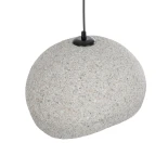 GLOBOSTAR® STONE 204-0123 Μοντέρνο Κρεμαστό Φωτιστικό Οροφής με Ντουί 1 x E27 AC 220-240V IP20 - Γκρι- Μ35 x Π31 x Υ26cm