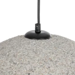 GLOBOSTAR® STONE 204-0123 Μοντέρνο Κρεμαστό Φωτιστικό Οροφής με Ντουί 1 x E27 AC 220-240V IP20 - Γκρι- Μ35 x Π31 x Υ26cm