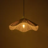 GLOBOSTAR® PAJERO 204-0177 Boho Κρεμαστό Φωτιστικό Οροφής Μονόφωτο 1 x E27 AC 220-240V IP20 Μπεζ - Μ50 x Π50 x Υ20cm