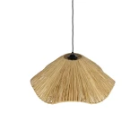 GLOBOSTAR® PAJERO 204-0177 Boho Κρεμαστό Φωτιστικό Οροφής Μονόφωτο 1 x E27 AC 220-240V IP20 Μπεζ - Μ50 x Π50 x Υ20cm