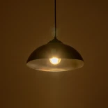 GLOBOSTAR® LAPMADA 204-0179 Μοντέρνο Κρεμαστό Φωτιστικό Οροφής Μονόφωτο 1 x E27 AC 220-240V IP20 Μπεζ - Μ30 x Π30 x Υ15cm