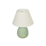 GLOBOSTAR® CESTA 204-0182 Μοντέρνο Επιτραπέζιο Φωτιστικό Πορτατίφ με Ντουί 1 x E27 AC 220-240V IP20 - Λαδί & Μπεζ - Μ22 x Π22 x Υ30cm