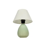 GLOBOSTAR® CESTA 204-0182 Μοντέρνο Επιτραπέζιο Φωτιστικό Πορτατίφ με Ντουί 1 x E27 AC 220-240V IP20 - Λαδί & Μπεζ - Μ22 x Π22 x Υ30cm