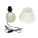 GLOBOSTAR® CESTA 204-0182 Μοντέρνο Επιτραπέζιο Φωτιστικό Πορτατίφ με Ντουί 1 x E27 AC 220-240V IP20 - Λαδί & Μπεζ - Μ22 x Π22 x Υ30cm