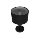 GLOBOSTAR® STRING 204-0196 Μοντέρνο Επιτραπέζιο Φωτιστικό Πορτατίφ με Ντουί 1 x E27 AC 220-240V IP20 - Μαύρο - Μ24 x Π24 x Υ37cm