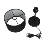 GLOBOSTAR® STRING 204-0196 Μοντέρνο Επιτραπέζιο Φωτιστικό Πορτατίφ με Ντουί 1 x E27 AC 220-240V IP20 - Μαύρο - Μ24 x Π24 x Υ37cm