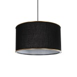 GLOBOSTAR® LOFTY 204-0092 Μοντέρνο Κρεμαστό Φωτιστικό Οροφής με Ντουί 1 x E27 AC 220-240V IP20 - Μαύρο - Μ37 x Π37 x Υ21cm