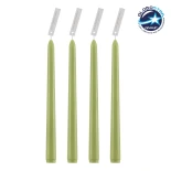GloboStar® MOUNTAIN-DEW 35206 ΣΕΤ 4 Αρωματικά Κεριά Κηροπηγίου Παραφίνης με Άρωμα Σαπούνι Μασσαλίας Πράσινο Μ2 x Π2 x Υ25cm