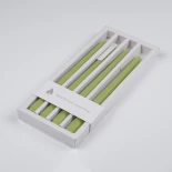 GloboStar® MOUNTAIN-DEW 35206 ΣΕΤ 4 Αρωματικά Κεριά Κηροπηγίου Παραφίνης με Άρωμα Σαπούνι Μασσαλίας Πράσινο Μ2 x Π2 x Υ25cm