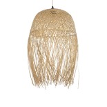 GLOBOSTAR® MANILA 00713 Boho Κρεμαστό Φωτιστικό Οροφής με Ντουί 1 x E27 AC 220-240V IP20 - Μπεζ - Μ50 x Π50 x Υ70cm