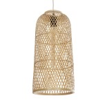 GLOBOSTAR® CALERO 01710 Boho Κρεμαστό Φωτιστικό Οροφής με Ντουί 1 x E27 AC 220-240V IP20 - Μπεζ - Μ25 x Π25 x Υ50cm