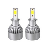 GloboStar® 82001 H3 C6 Line KIT Βασικού Φωτισμού Αυτοκινήτου & Φορτηγού 1st Generation Can-Bus Series LED CREE CXB COB 24W/48W 4800lm/9600lm DC 12V Αδιάβροχο IP65 Ψυχρό Λευκό 6000K