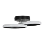 GLOBOSTAR® CORA 61058 Μοντέρνο Φωτιστικό Οροφής LED 18W 1800lm 300° AC 220-240V IP20 Ρυθμιζόμενο Λευκό CCT με On/Off 2700K/4500K/6000K - Lumileds SMD Chip - Μαύρο Ματ - Μ36 x Π20.5 x Υ7cm - 3 Χρόνια Εγγύηση
