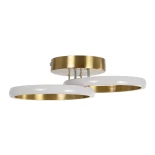 GLOBOSTAR® CORA 61060 Μοντέρνο Φωτιστικό Οροφής LED 18W 1800lm 300° AC 220-240V IP20 Ρυθμιζόμενο Λευκό CCT με On/Off 2700K/4500K/6000K - Lumileds SMD Chip - Σατινέ Χρυσό Βούρτσας - Μ36 x Π20.5 x Υ7cm - 3 Χρόνια Εγγύηση