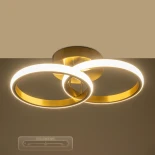 GLOBOSTAR® CORA 61060 Μοντέρνο Φωτιστικό Οροφής LED 18W 1800lm 300° AC 220-240V IP20 Ρυθμιζόμενο Λευκό CCT με On/Off 2700K/4500K/6000K - Lumileds SMD Chip - Σατινέ Χρυσό Βούρτσας - Μ36 x Π20.5 x Υ7cm - 3 Χρόνια Εγγύηση