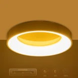 GLOBOSTAR® SALEM 61235 Μοντέρνο Φωτιστικό Οροφής LED 75W 8625lm 120° AC 220-240V IP20 Ρυθμιζόμενο Λευκό CCT με Χειριστήριο από 2700K έως 6000K Dimmable - Lumileds SMD Chip - Χρυσό - Μ45 x Π45 x Υ8.5cm - 3 Χρόνια Εγγύηση