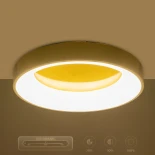 GLOBOSTAR® SALEM 61235 Μοντέρνο Φωτιστικό Οροφής LED 75W 8625lm 120° AC 220-240V IP20 Ρυθμιζόμενο Λευκό CCT με Χειριστήριο από 2700K έως 6000K Dimmable - Lumileds SMD Chip - Χρυσό - Μ45 x Π45 x Υ8.5cm - 3 Χρόνια Εγγύηση