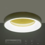 GLOBOSTAR® SALEM 61235 Μοντέρνο Φωτιστικό Οροφής LED 75W 8625lm 120° AC 220-240V IP20 Ρυθμιζόμενο Λευκό CCT με Χειριστήριο από 2700K έως 6000K Dimmable - Lumileds SMD Chip - Χρυσό - Μ45 x Π45 x Υ8.5cm - 3 Χρόνια Εγγύηση