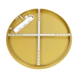 GLOBOSTAR® SALEM 61239 Μοντέρνο Φωτιστικό Οροφής LED 105W 12075lm 120° AC 220-240V IP20 Ρυθμιζόμενο Λευκό CCT με Χειριστήριο από 2700K έως 6000K Dimmable - Lumileds SMD Chip - Χρυσό - Μ60 x Π60 x Υ9.5cm - 3 Χρόνια Εγγύηση