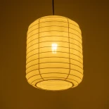 GLOBOSTAR® ROMINA 62000 Μοντέρνο Κρεμαστό Φωτιστικό Οροφής με Ντουί 1 x E27 AC 220-240V IP20 - Λευκό - Μ30 x Π30 x Υ37cm