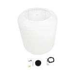 GLOBOSTAR® ROMINA 62001 Μοντέρνο Κρεμαστό Φωτιστικό Οροφής με Ντουί 1 x E27 AC 220-240V IP20 - Λευκό - Μ60 x Π60 x Υ65cm