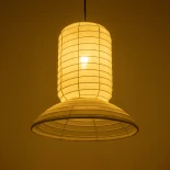 GLOBOSTAR® ROMINA 62002 Μοντέρνο Κρεμαστό Φωτιστικό Οροφής με Ντουί 1 x E27 AC 220-240V IP20 - Λευκό - Μ40 x Π40 x Υ42.5cm