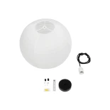 GLOBOSTAR® ROMINA 62004 Μοντέρνο Κρεμαστό Φωτιστικό Οροφής με Ντουί 1 x E27 AC 220-240V IP20 - Λευκό - Μ40 x Π40 x Υ37cm