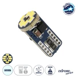 GLOBOSTAR® W5W-T10 81104 Λάμπα W5W T10 CANbus LED 1.2W 114lm 360° DC 12V IP20 Ψυχρό Λευκό 6000K - 12 x Epistar SMD4014 Chip - Μ1 x Π1 x Υ2.7cm - 1 Χρόνο Εγγύηση
