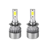 GloboStar® 82003 H7 C6 Line KIT Βασικού Φωτισμού Αυτοκινήτου & Φορτηγού 1st Generation Can-Bus Series LED CREE CXB COB 24W/48W 4800lm DC 12-24V Αδιάβροχο IP65 Ψυχρό Λευκό 6000K