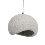 GLOBOSTAR® STONE 204-0123 Μοντέρνο Κρεμαστό Φωτιστικό Οροφής με Ντουί 1 x E27 AC 220-240V IP20 - Γκρι- Μ35 x Π31 x Υ26cm